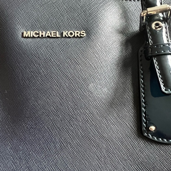 Michael Kors Navy with Sparkle Details Tote Bag - Picture 9 of 12